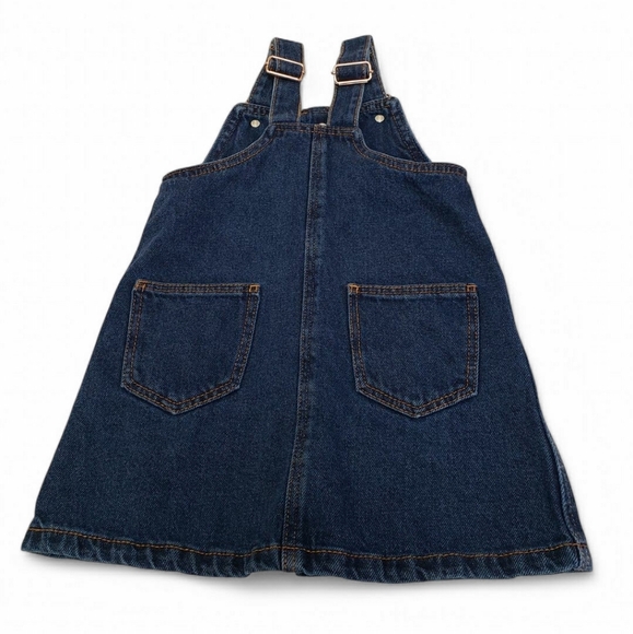 Denim Co Girls Overalls Jumper Jean Button Dress Size 4-5 Years - Picture 2 of 10